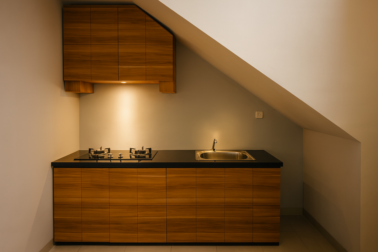 Kitchen Set Bawah Tangga untuk Rumah Modern