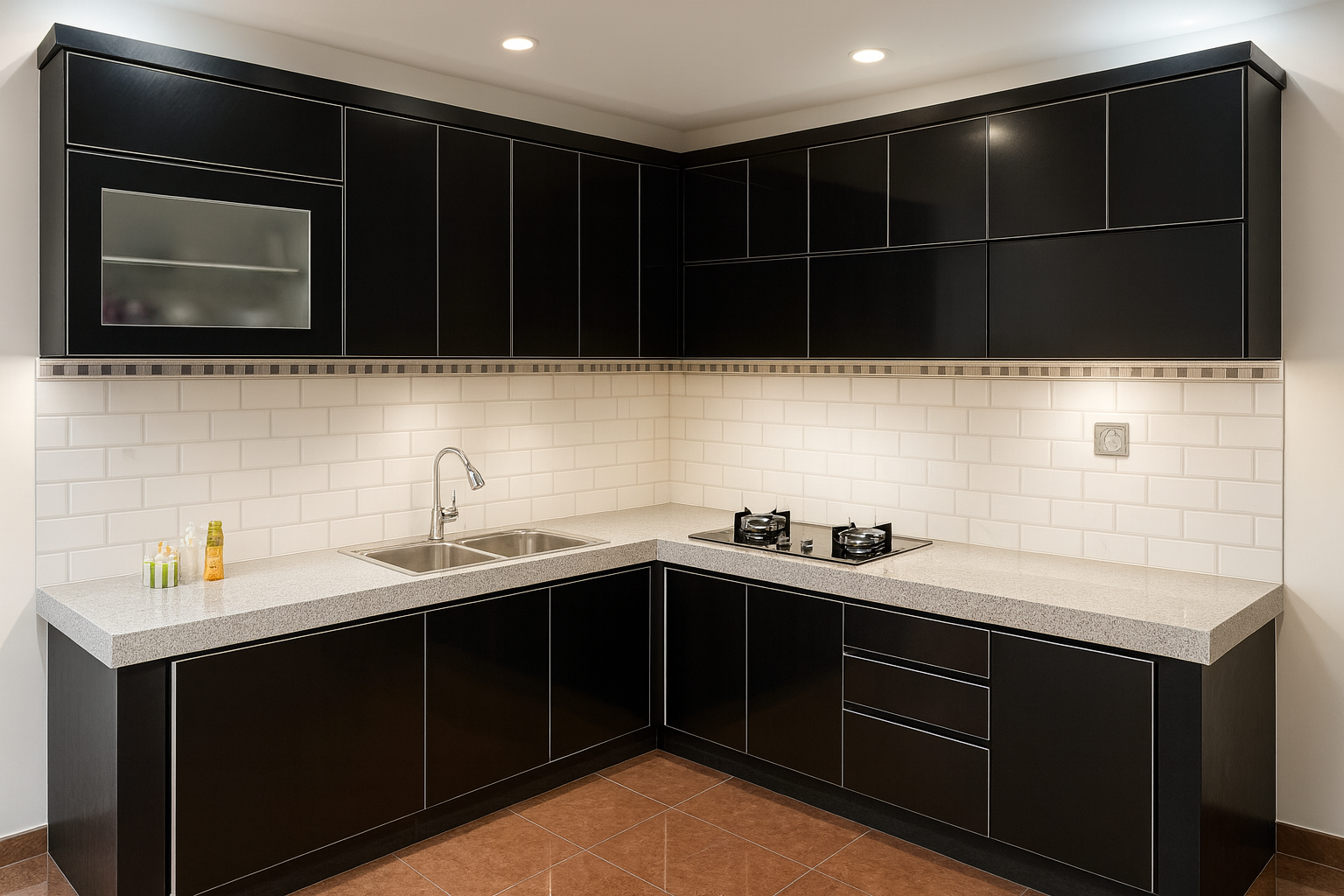 Kitchen Set Minimalis Hitam di depok
