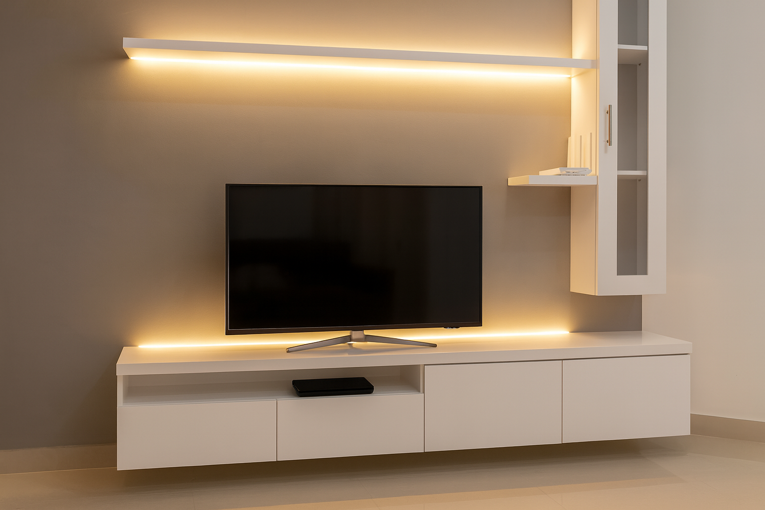 Backdrop TV Minimalis di BSD